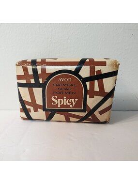 Vtg NOS Avon Oatmeal Bar Soap Spicy Refreshing Masculine Scent